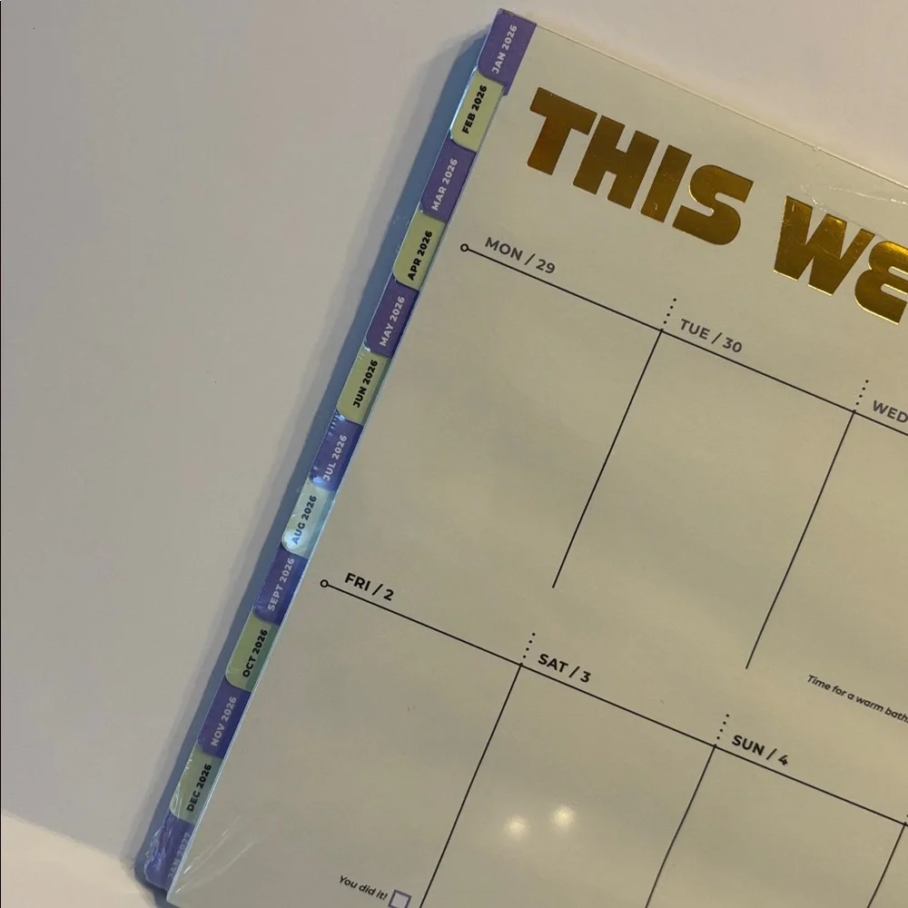 Knock Knock 2026 Desktop Calendar 13 Month Weekly Planner Pad
